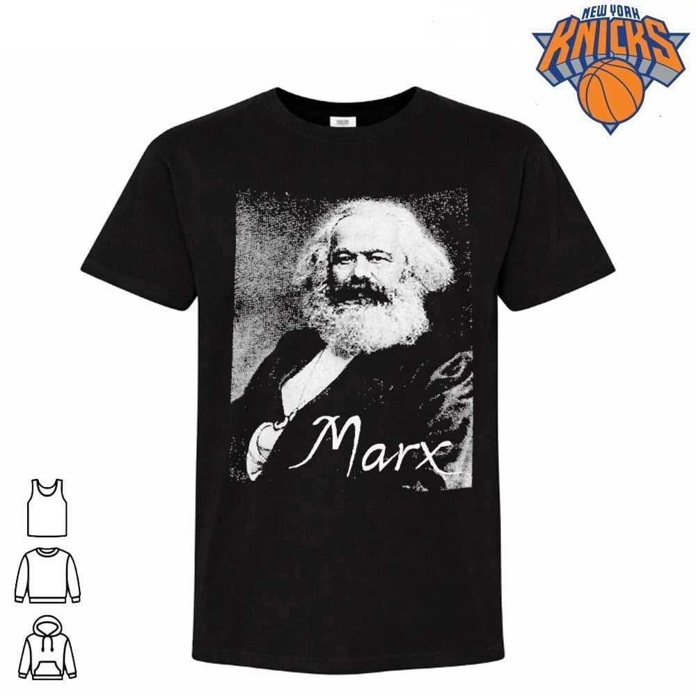 Karl Marx Portrait Graphic Tee Historical Socialist Communist Figure Shirt