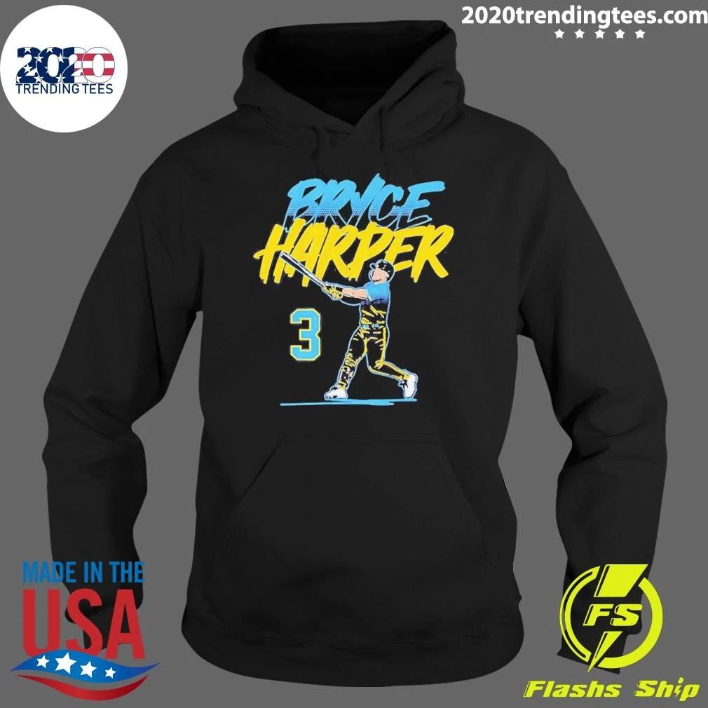 Bryce Harper Philadelphia Phillies Slugger Swing Number Shirt