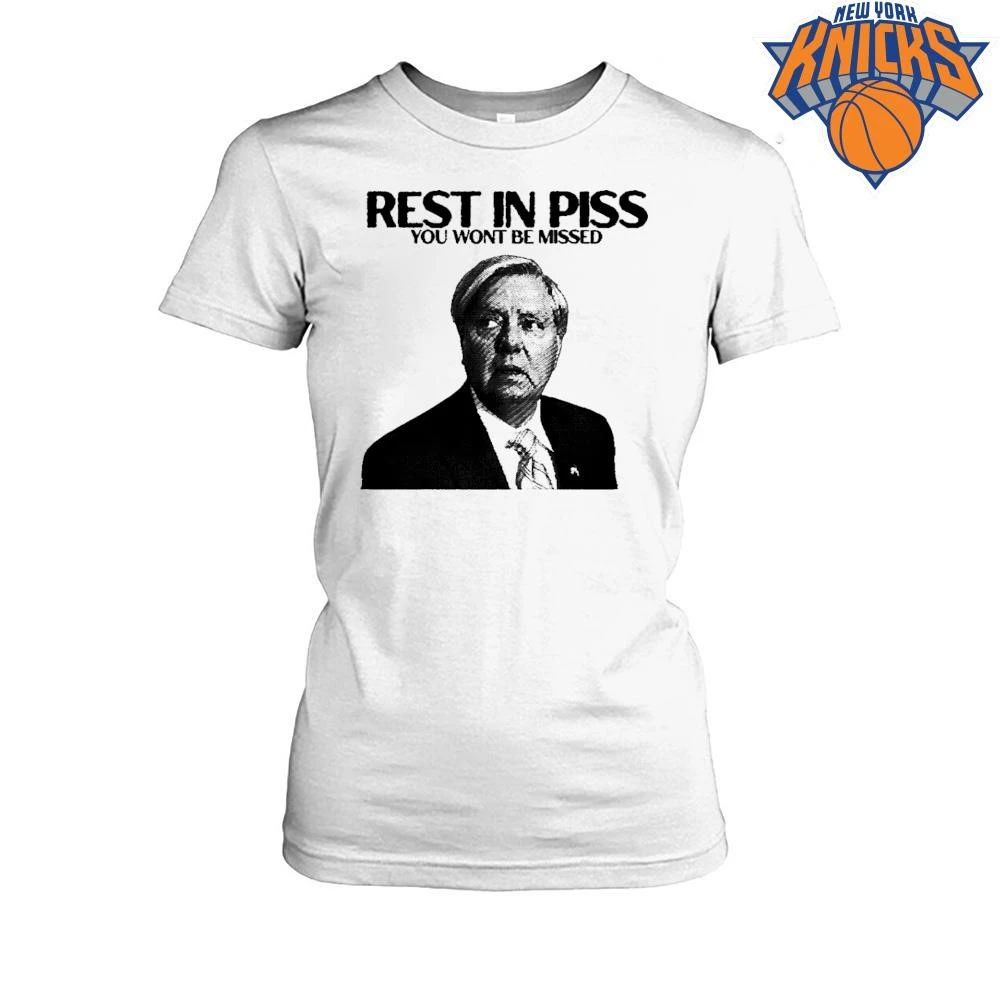 Lindsey Graham Rest in Piss You Wont Be Missed Political Cartoon Shirt