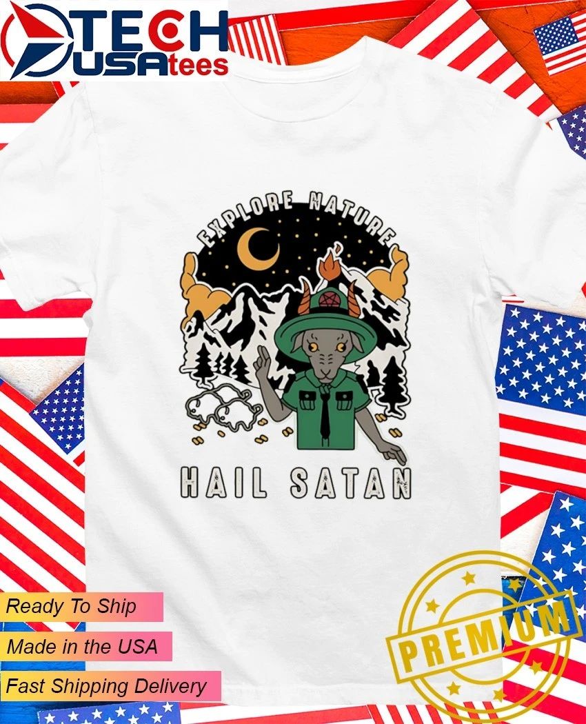 Goat Explore Nature Hail Satan shirt