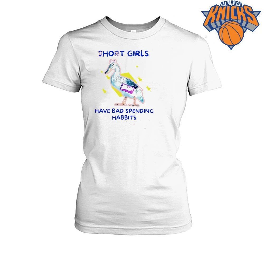 Short Girls Have Bad Spending Habits Cute Duck Bow Purse Meme Shirt