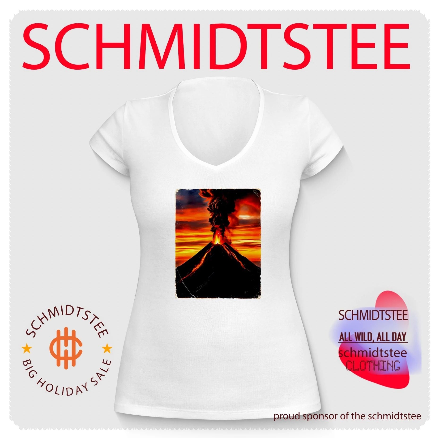 Volcanic eruption sunset landscape volcano shirt
