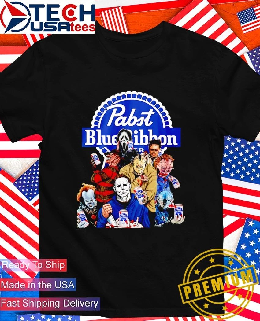 Horror Characters Pabst Blue Ribbon shirt