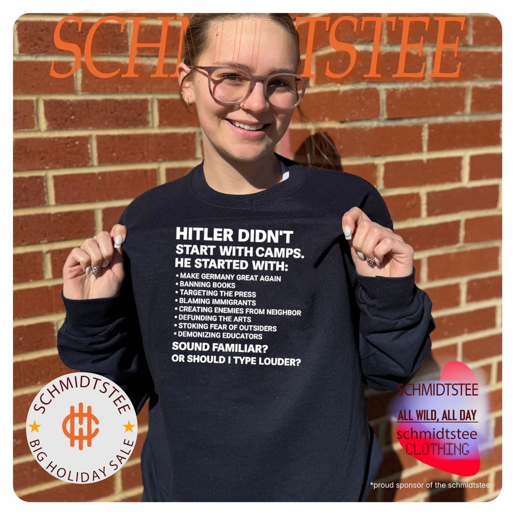 Hitler didn’t start with camps he started with make Germany great again banning books targeting the press shirt