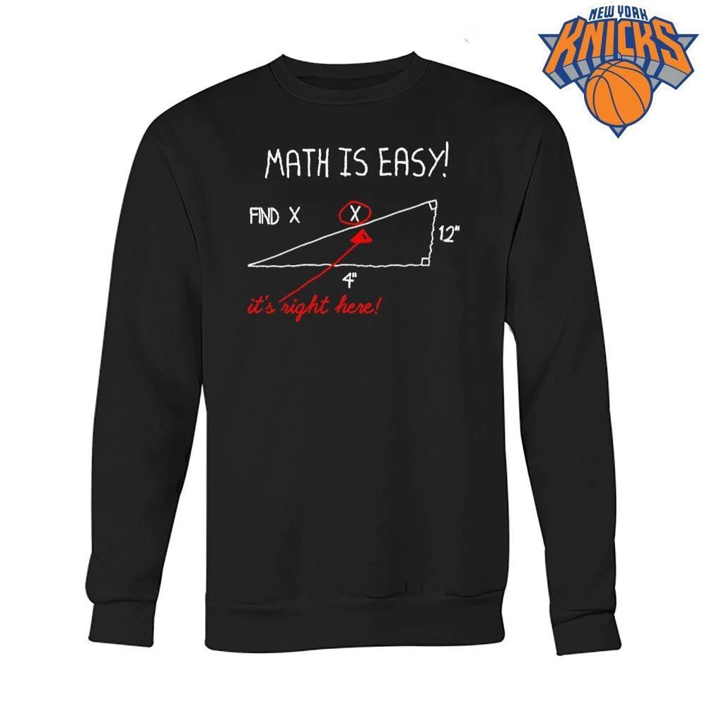 Math Is Easy Find X Right Here Funny Geometry Teacher Humor Shirt