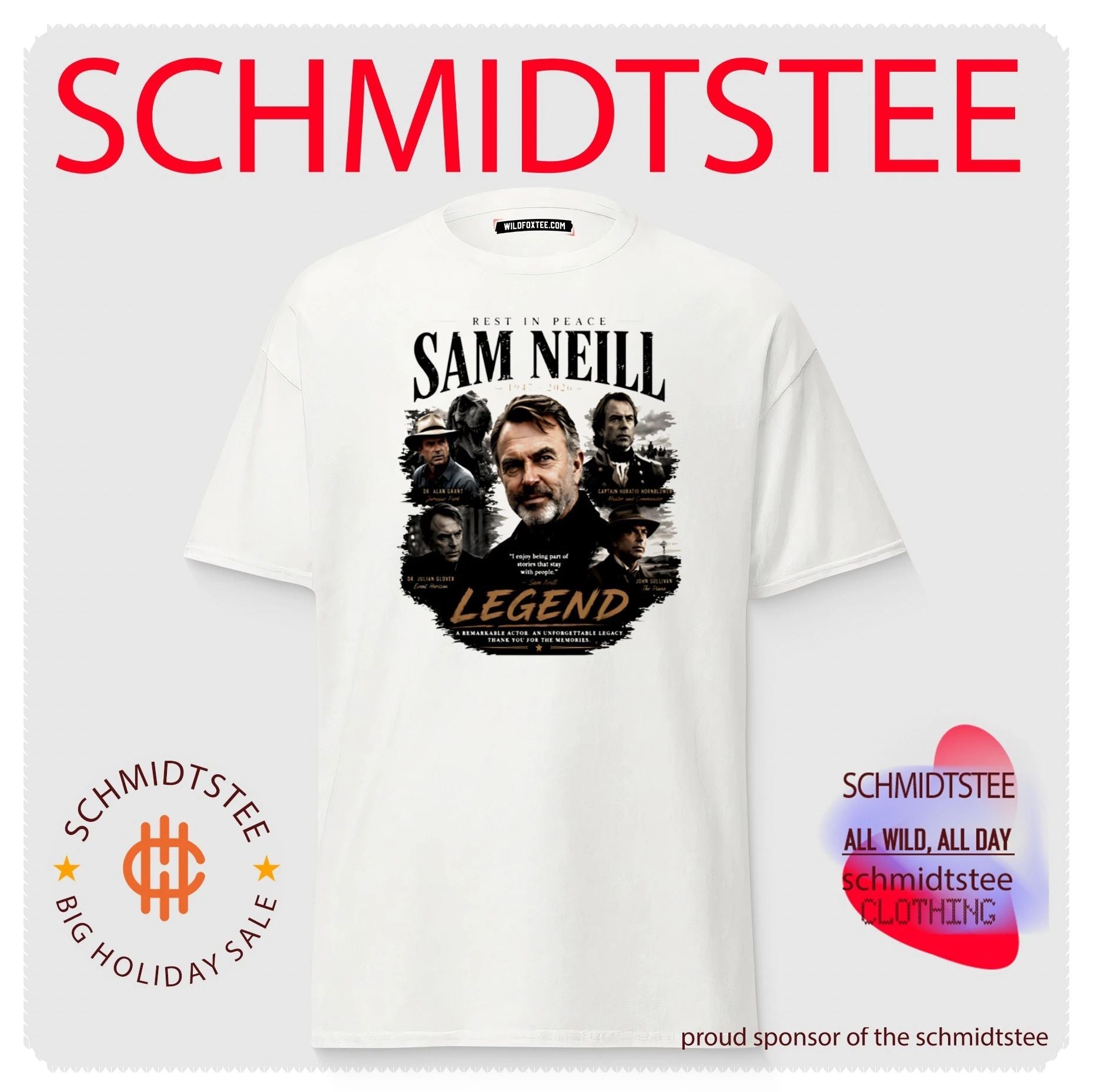 Rest In Peace Sam Neill 1947 2026 Legend shirt