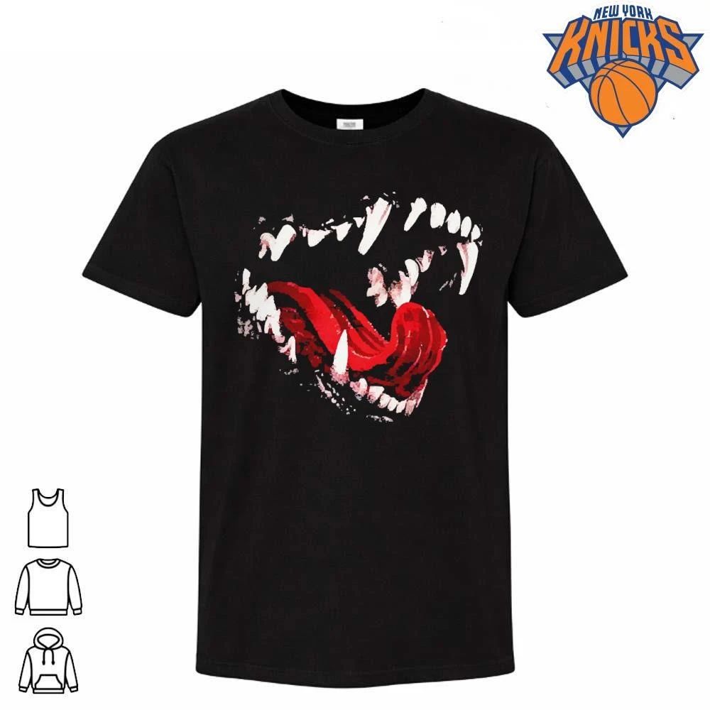 Roaring Werewolf Monster Teeth Open Mouth Distressed Horror Aesthetic Shirt