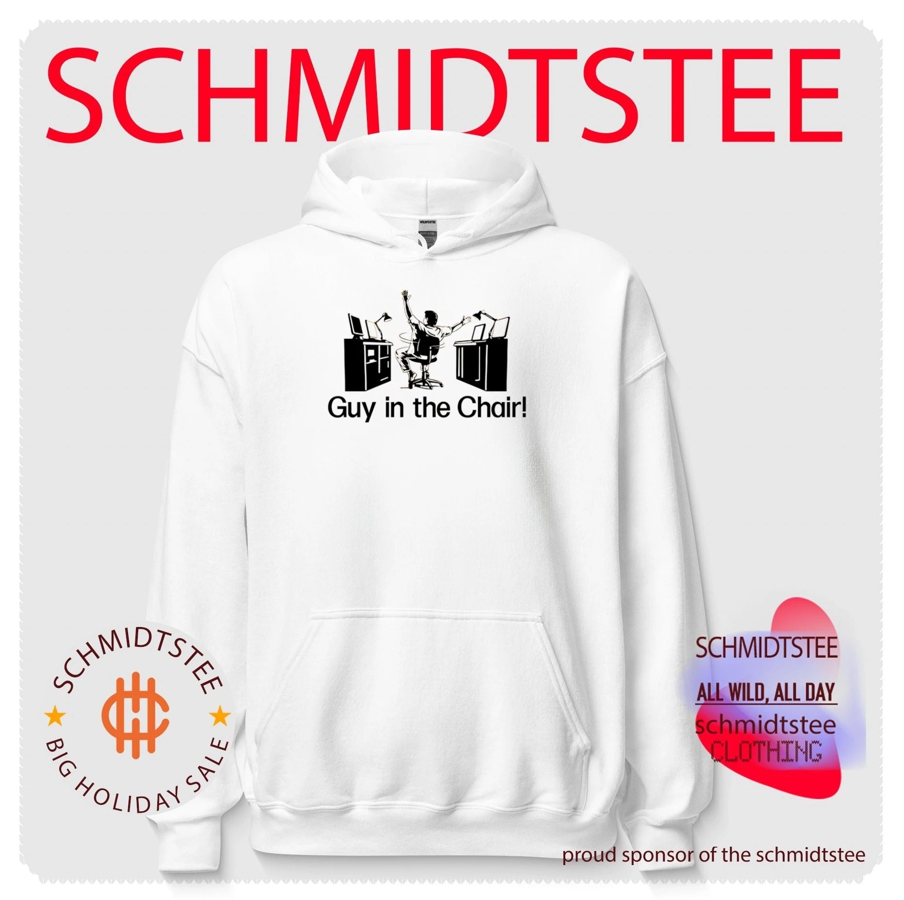 Guy in the Chair office worker desk job shirt