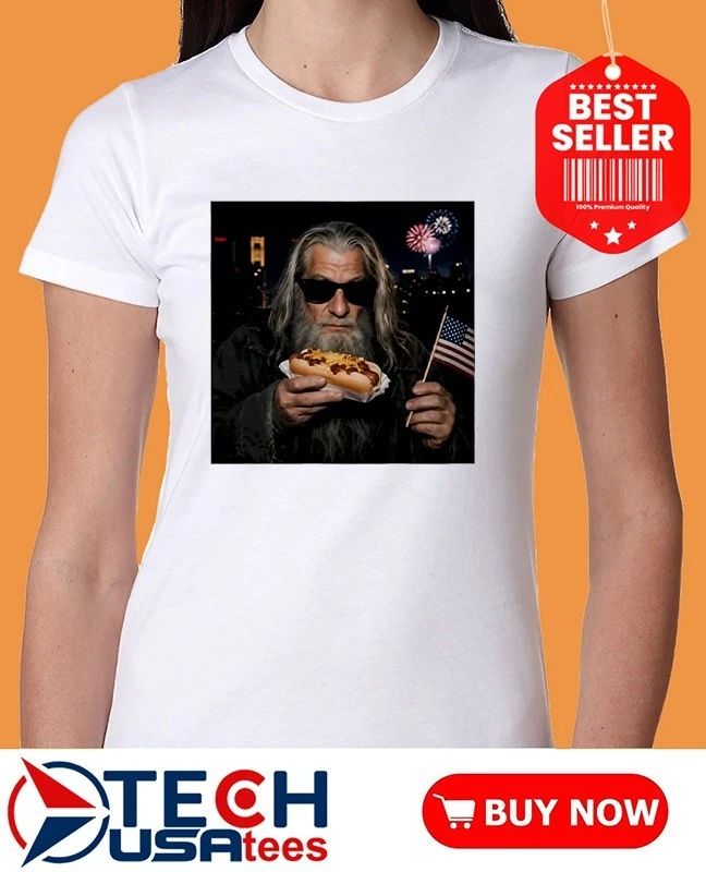 Gandalf Wizard Hot Dog 4th Of July shirt
