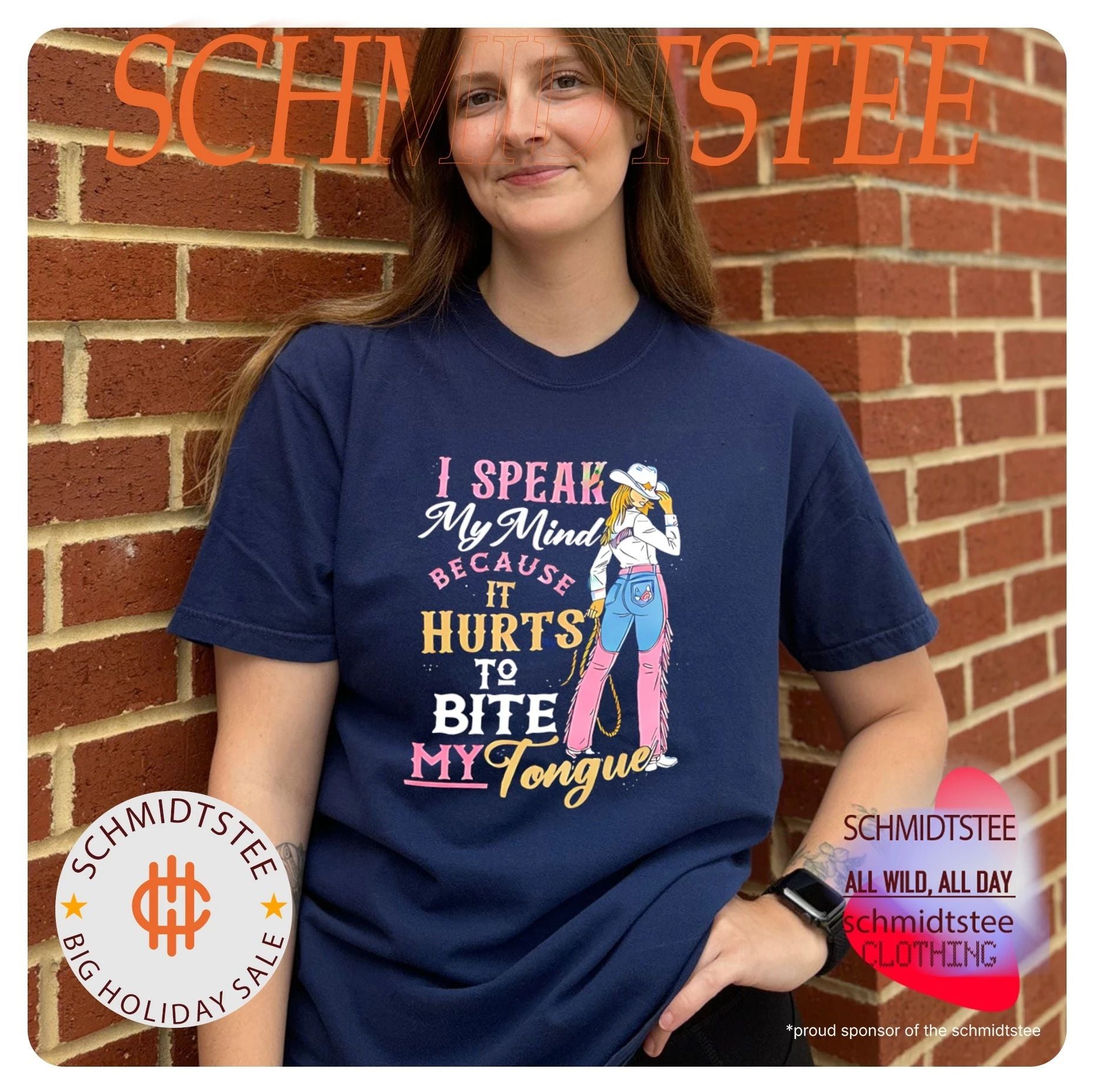 Cowgirl I speak my mind because it hurts to bite my tounge shirt