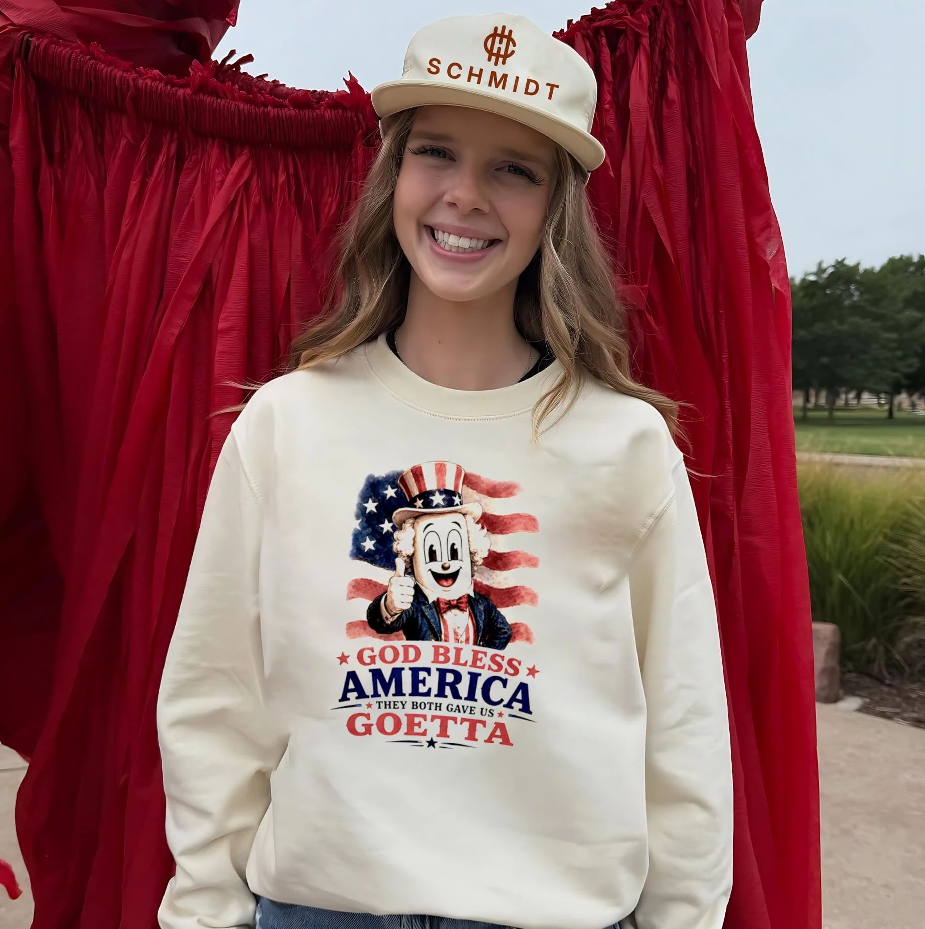 God Bless America they both gave us Goetta USA flag shirt