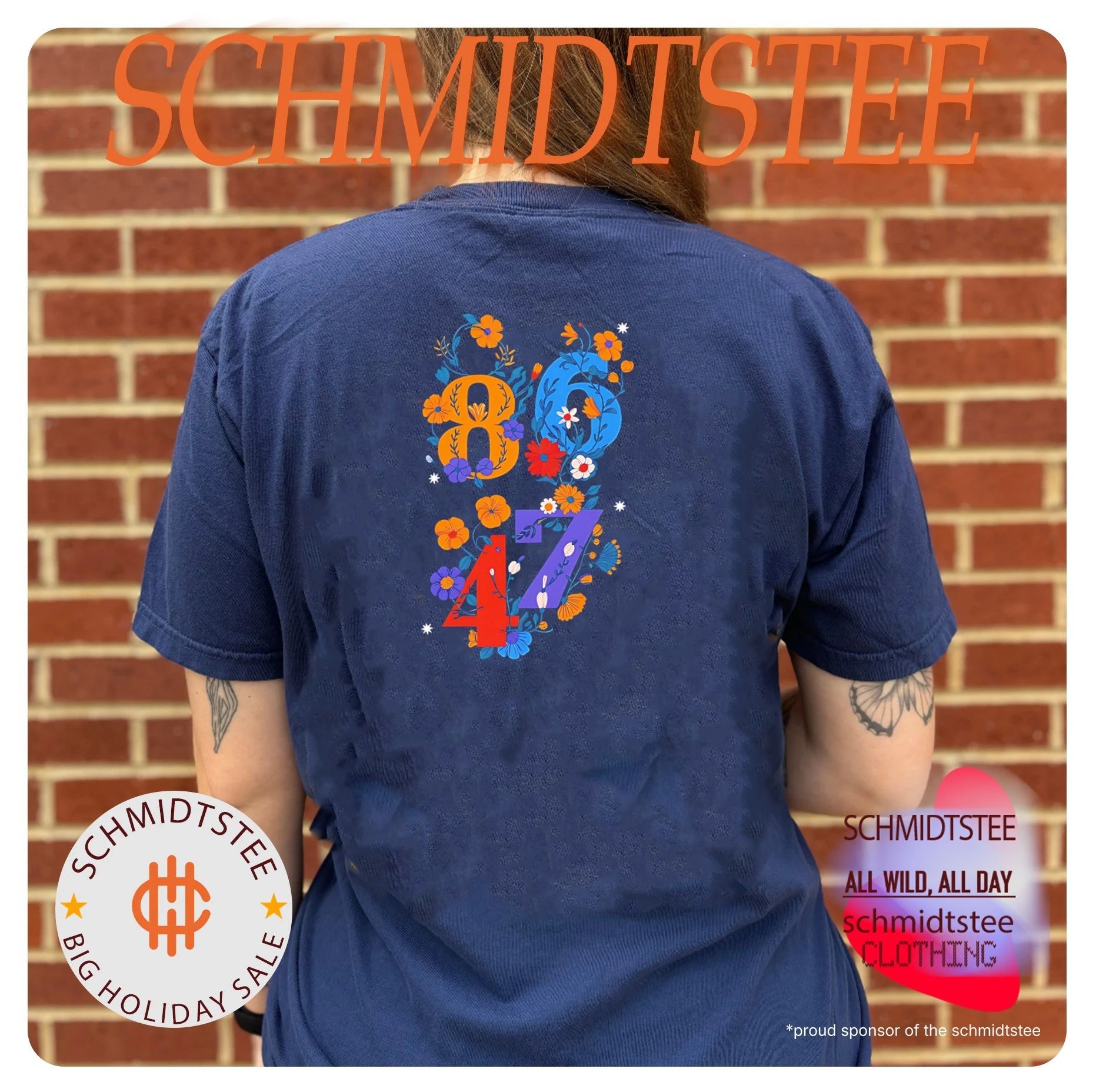 Anti Trump 8647 flowers illustrated shirt