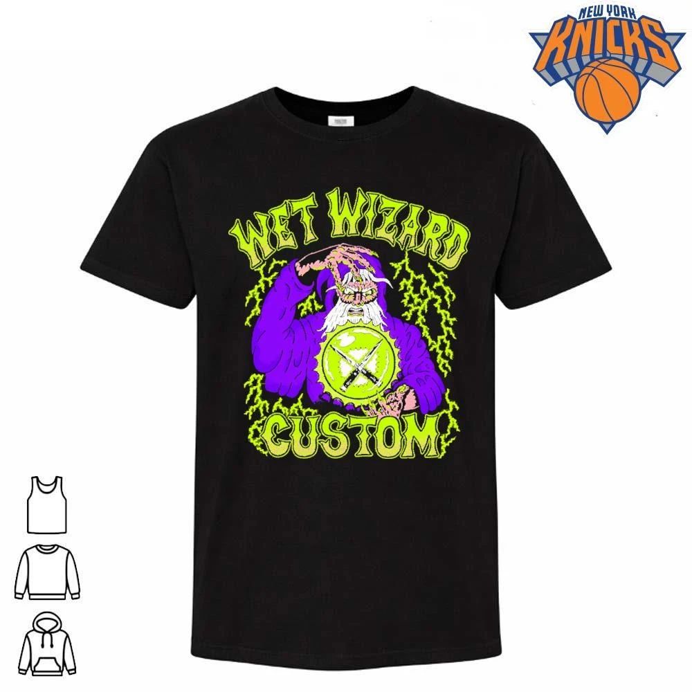 Wet Wizard Custom Purple Robe Magic Crystal Ball Lightning Shirt