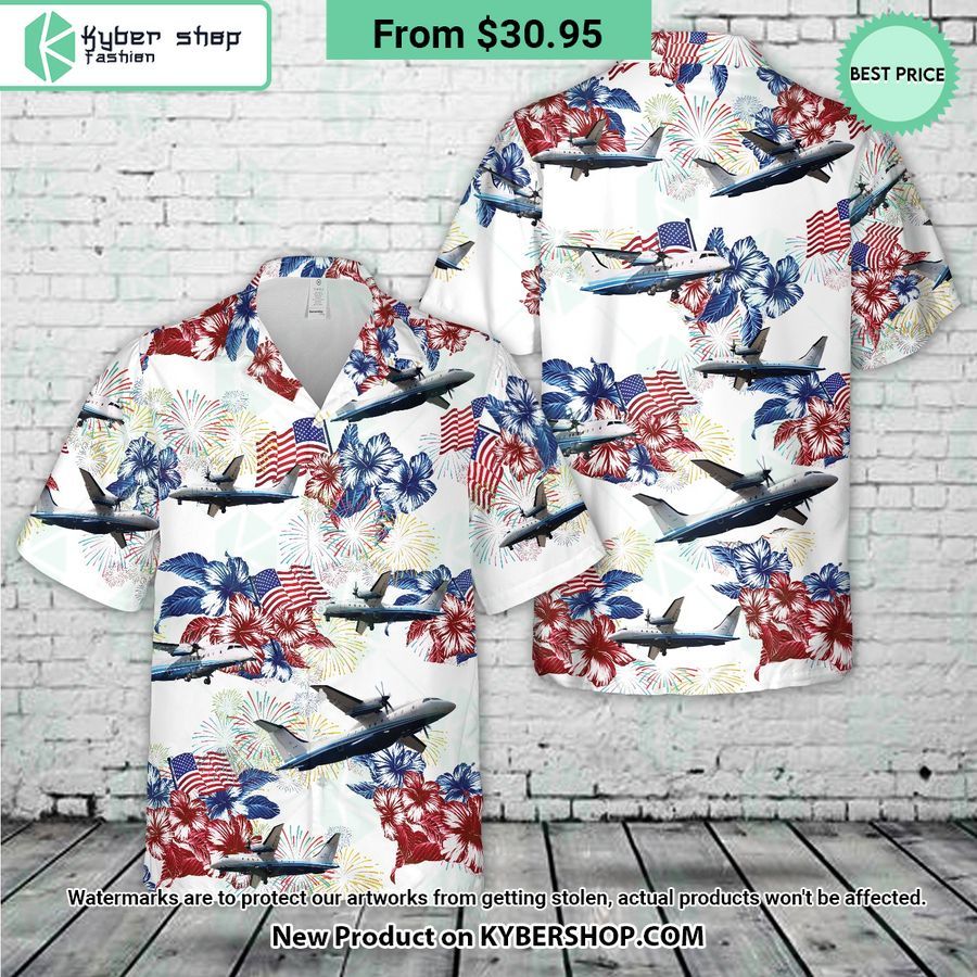 US Air Force C-146A Wolfhound Independence Day Hawaiian Shirt