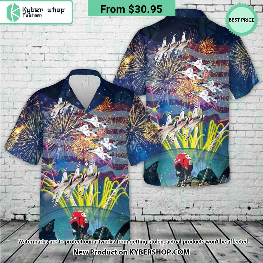 US Air Force Thunderbirds Independence Day Hawaiian Shirt