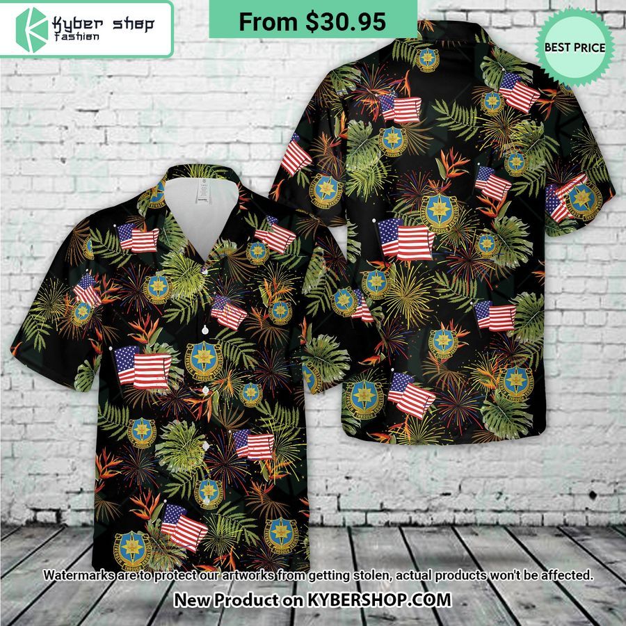 US Army 141st Military Intelligence Battalion 4th Of July Hawaiian Shirt