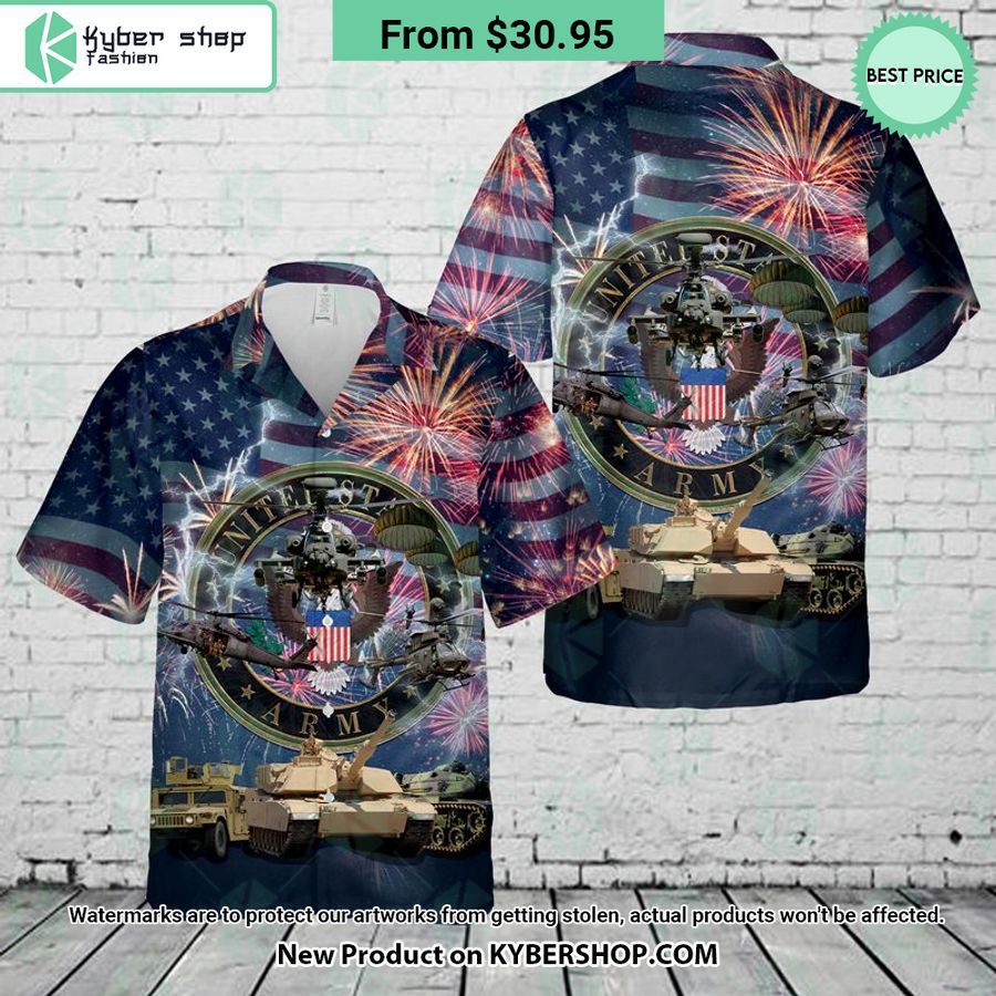 US Army 4th Of July Hawaiian Shirt
