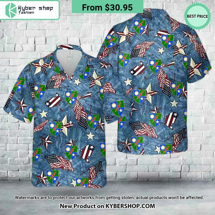 US Army 75th Ranger Regiment 4th Of July Hawaiian Shirt