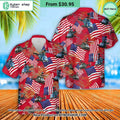 US Army Bell OH-58 Kiowa 4th July Hawaiian Shirt