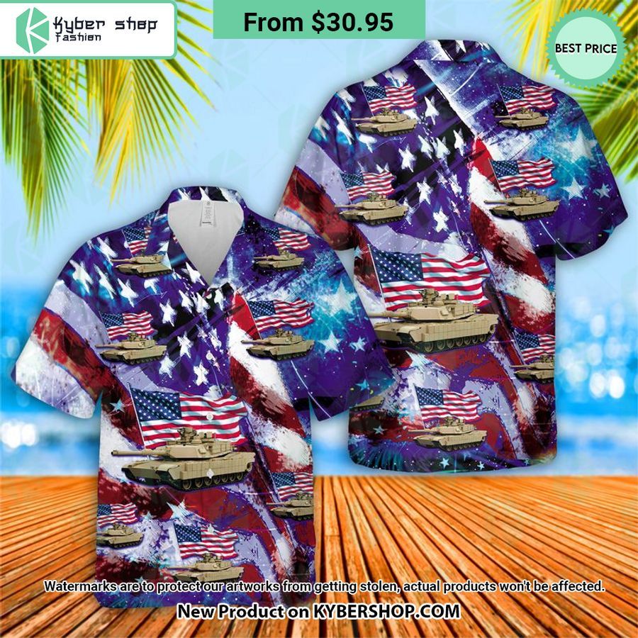 US Army M1 Abrams Independence Day Hawaiian Shirt
