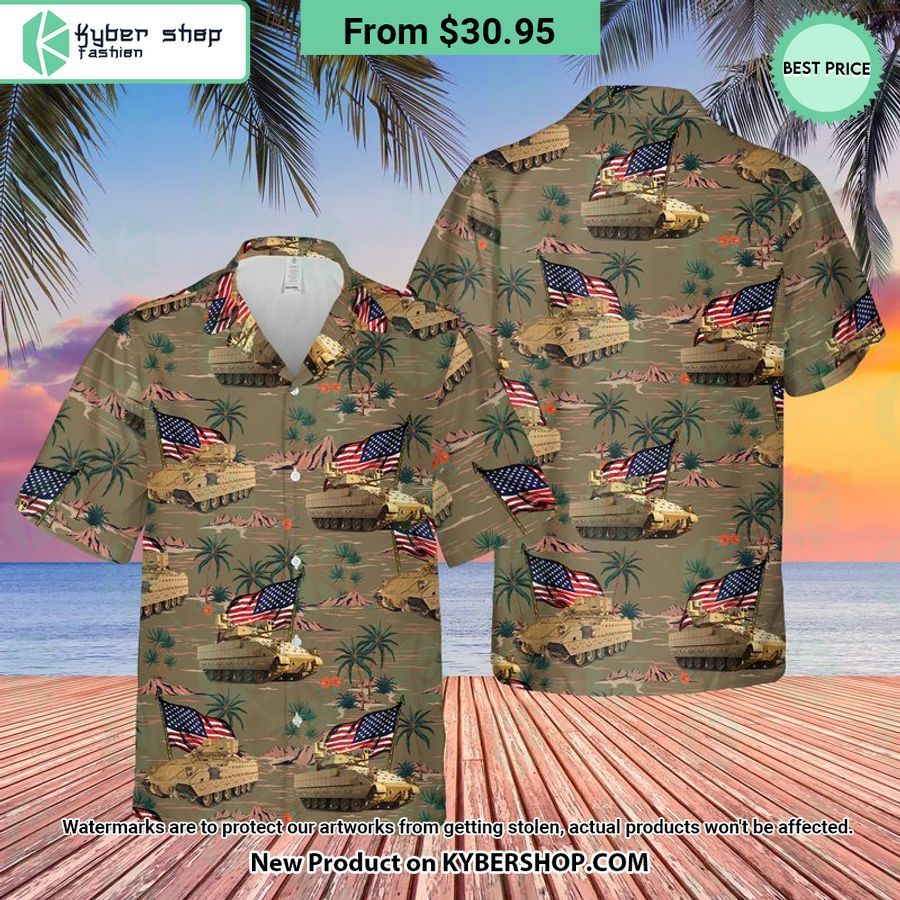 US Army M2A3 Bradley 4th Of July Hawaiian Shirt