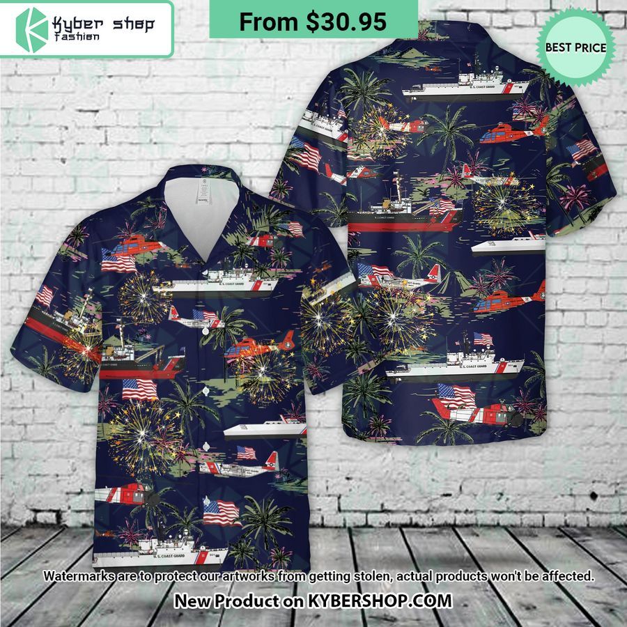 US Coast Guard 4th Of July Hawaiian Shirt