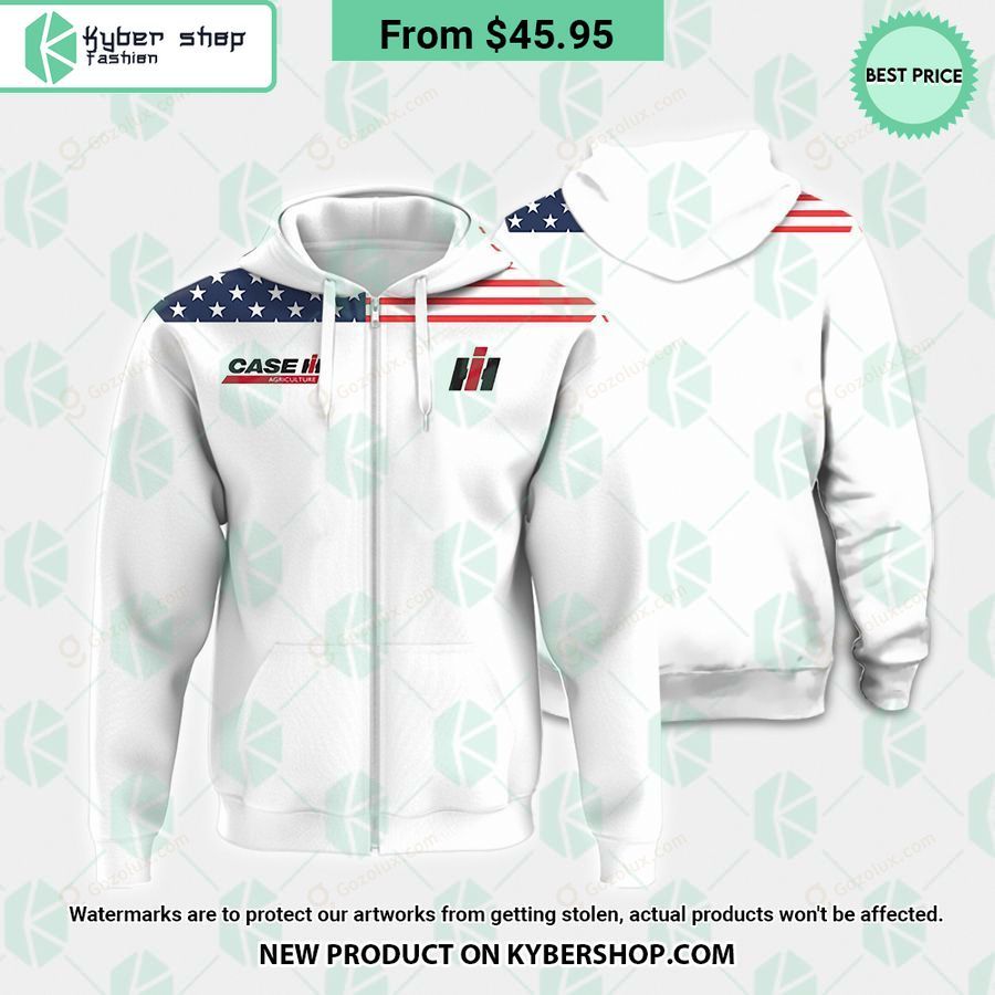 US Flag Case Ih Polo Shirt