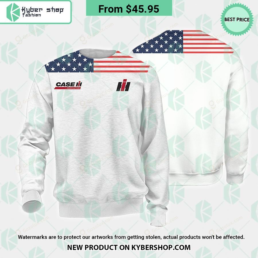 US Flag Case Ih Polo Shirt