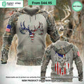 US Flag Deer Hunting Hoodie