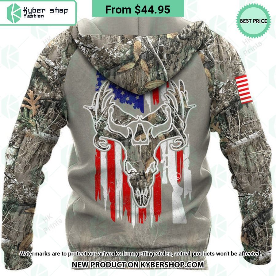 US Flag Deer Hunting Hoodie