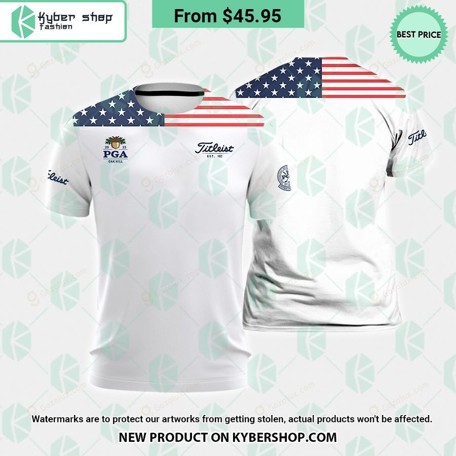 US Flag PGA Titleist Polo Shirt