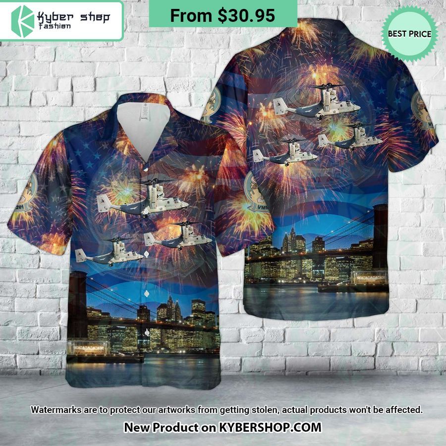 US Marine Corps Bell-Boeing MV-22B Osprey Of VMM-261Hawaiian Shirt