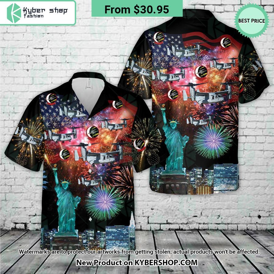 US Marine Corps Bell-Boeing MV-22B Osprey Of VMMT-204 Hawaiian Shirt