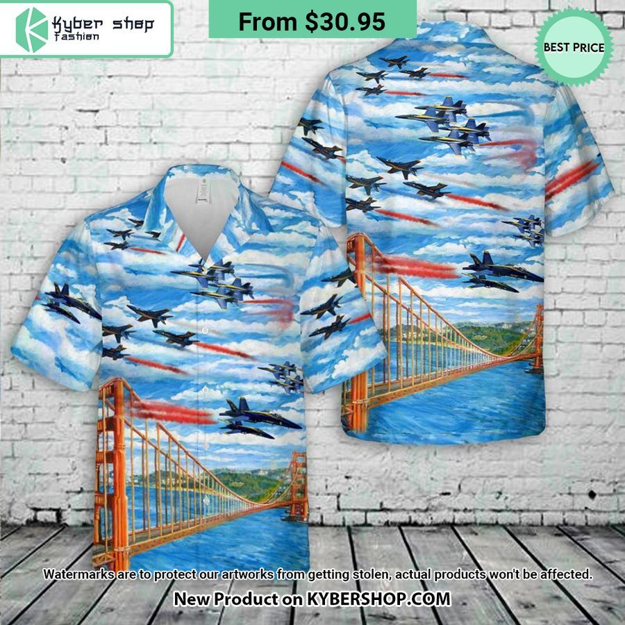 US Navy Blue Angels 4th Of July Hawaiian Shirt
