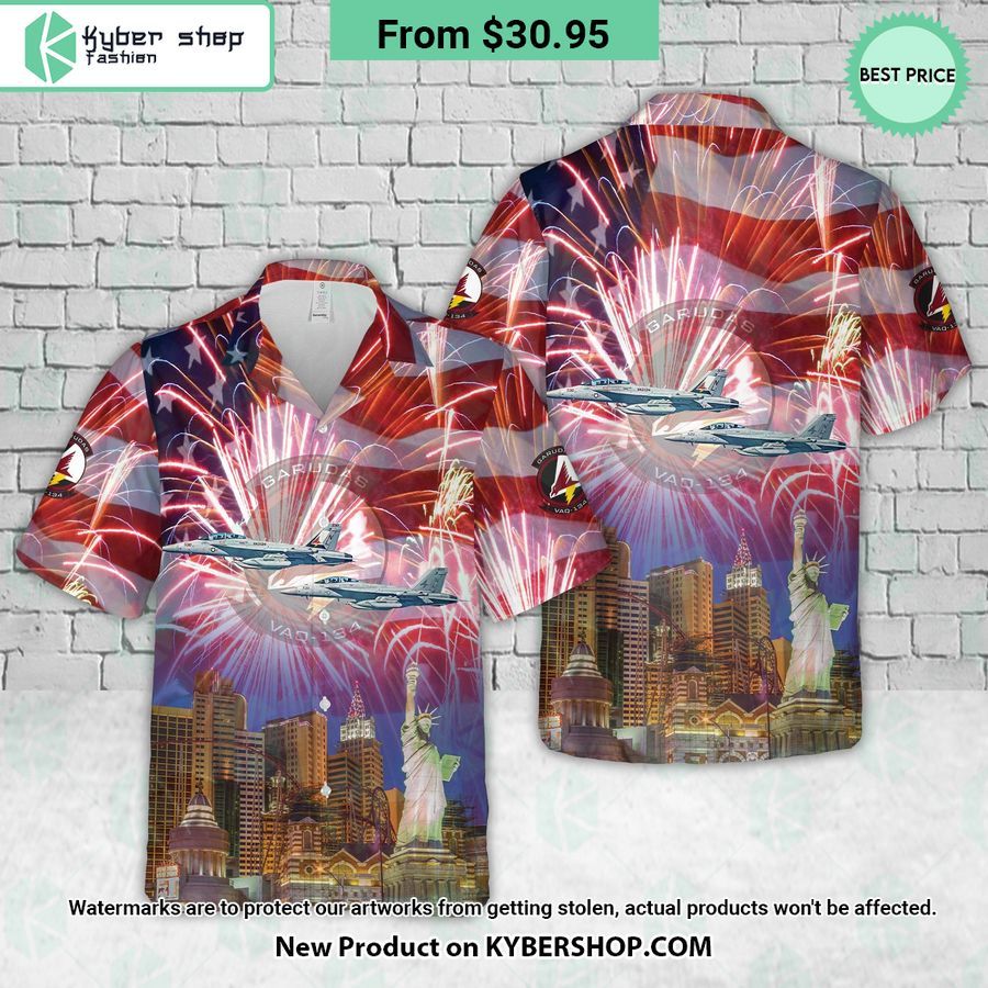 US Navy Boeing EA-18G Growler Of Electronic Attack Squadron 134 VAQ-134 Hawaiian Shirt