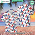 US NYPD Police Car 4th of July Hawaiian Shirt