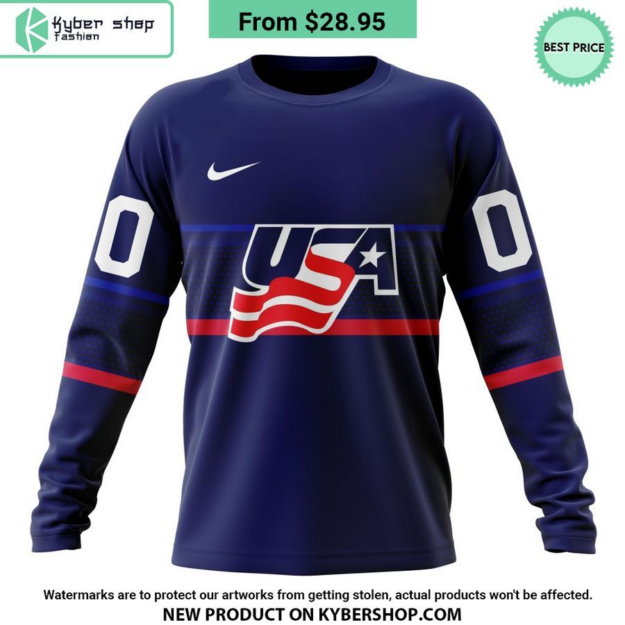 USA Hockey Away Personalized Shirt, Hoodie