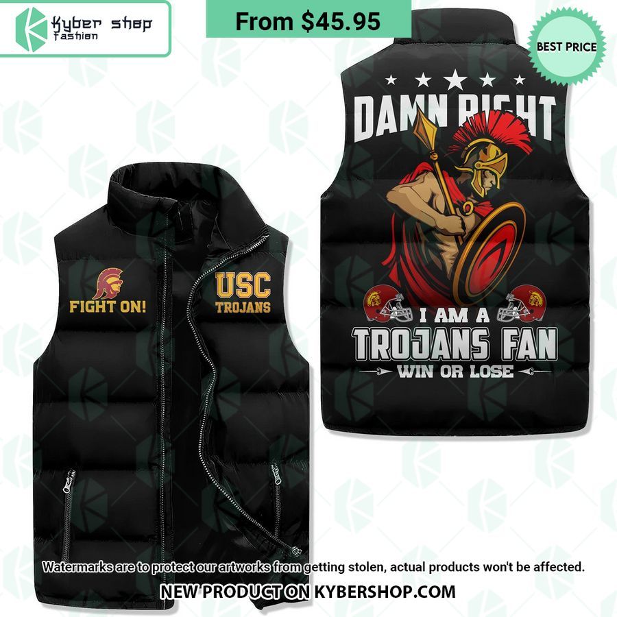 USC Trojans Sleeveless Puffer Jacket