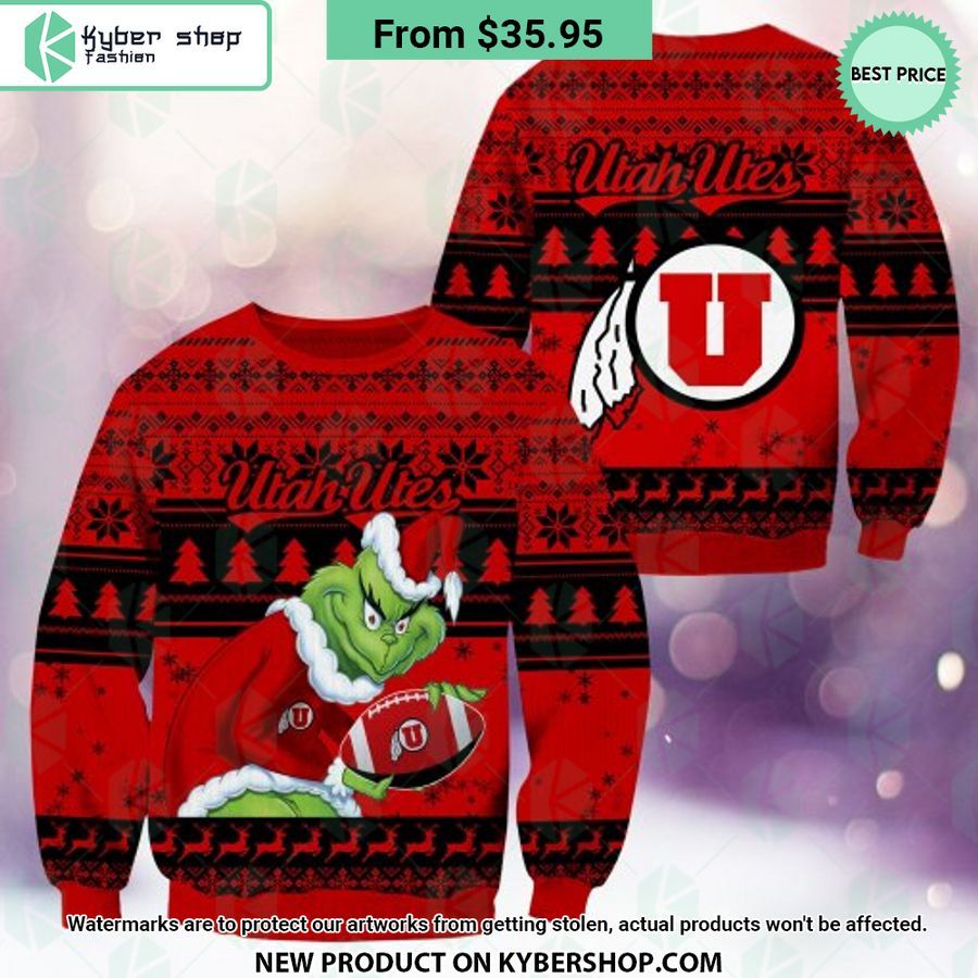 Utah Utes Grinch Christmas Sweater