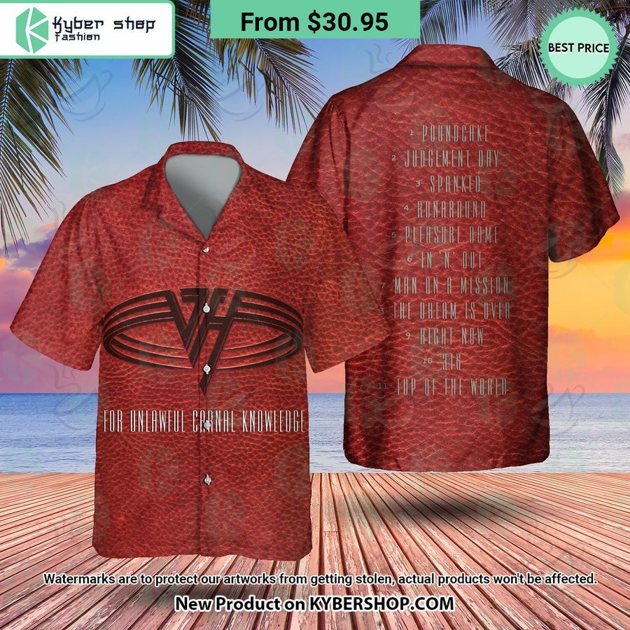 Van Halen For Unlawful Carnal Knowledge Album Hawaiian Shirt