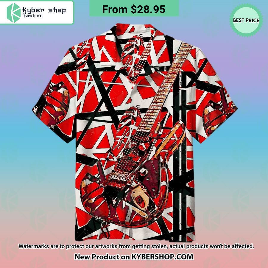 Van Halen Guitar Hawaiian Shirt Shorts