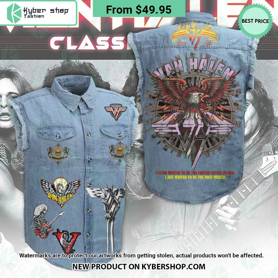 Van Halen I Just Wanted To Be The Most Musical Sleeveless Denim Jacket