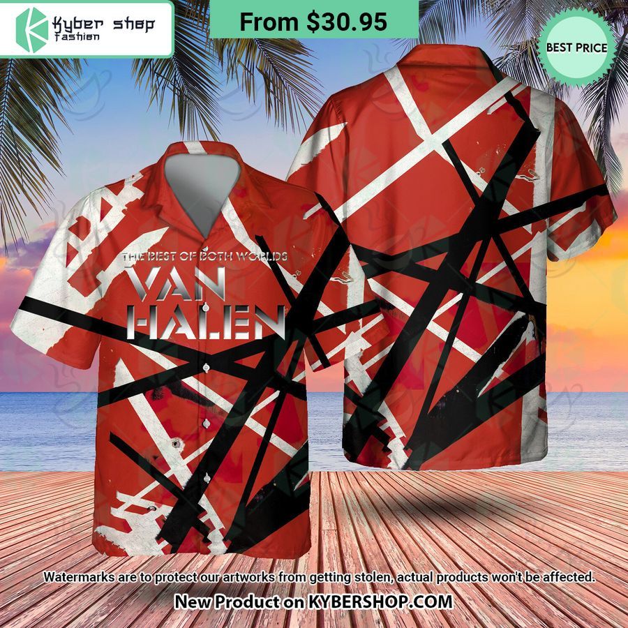 Van Halen The Best Of Both Worlds Album Hawaiian Shirt