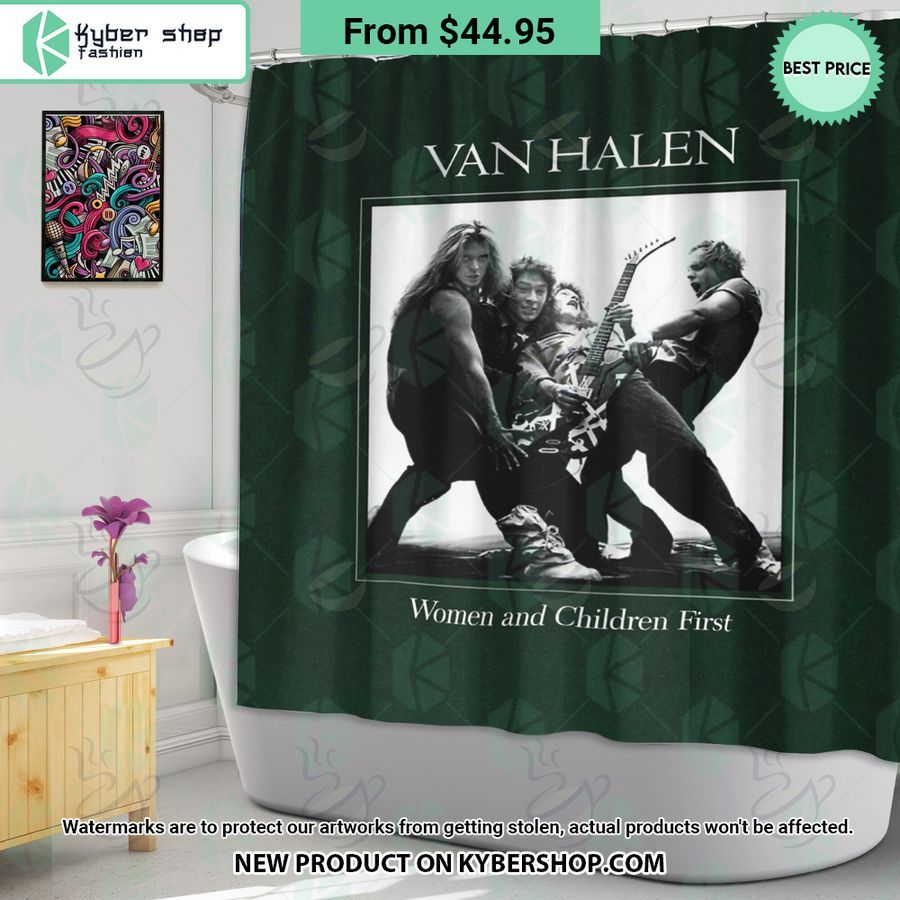Van Halen Women And Children First Album Windown Curtain, Shower Curtain