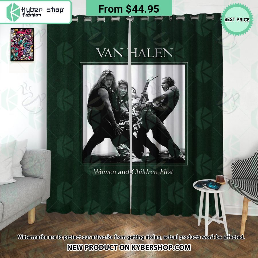 Van Halen Women And Children First Album Windown Curtain, Shower Curtain