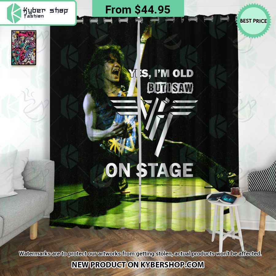 Van Halen Yes I’M Old But I Saw On Stage Windown Curtain, Shower Curtain