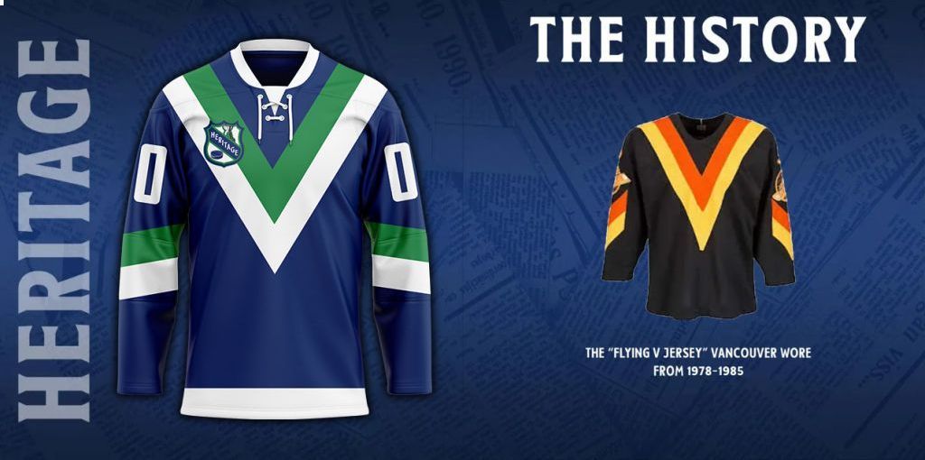 Vancouver Canucks Heritage Concepts team logo Hockey Jersey