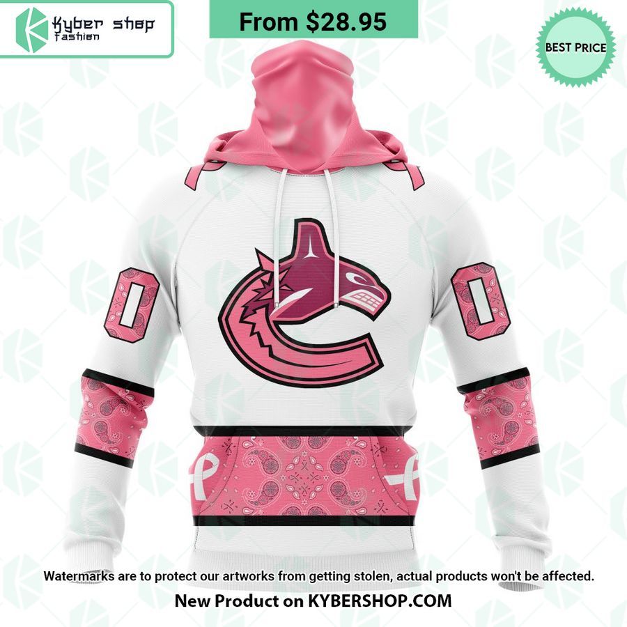 Vancouver Canucks In October We Wear Pink Breast Cancer Shirt