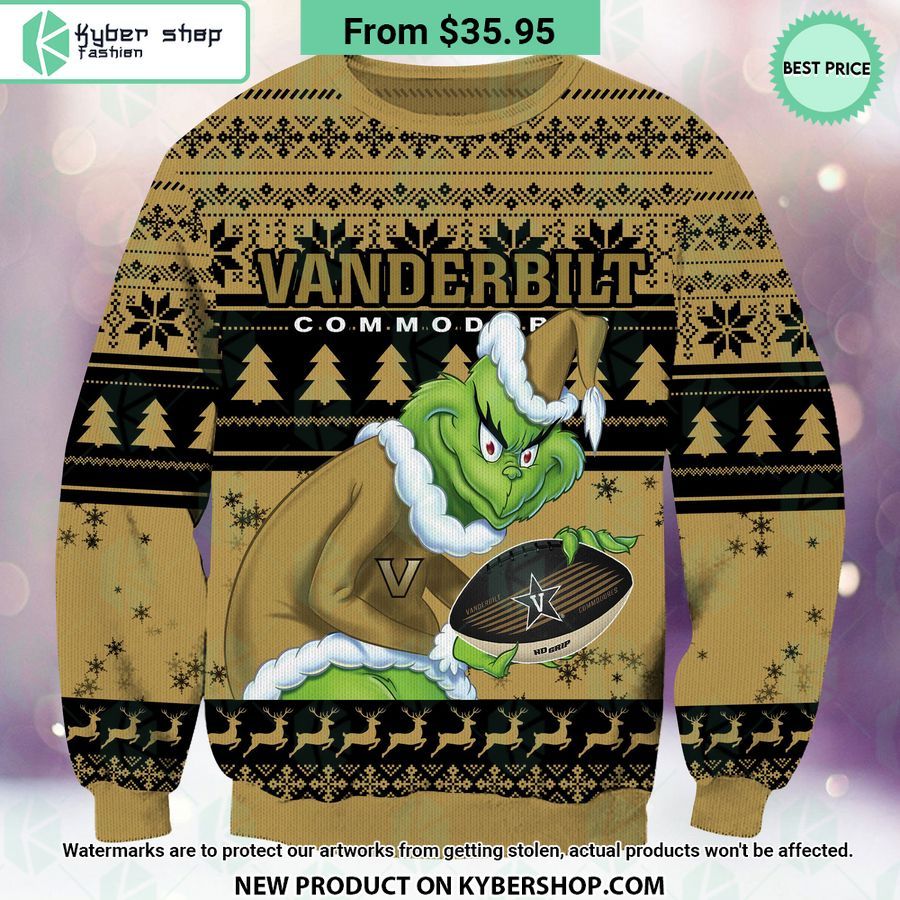Vanderbilt Commodores Grinch Christmas Sweater