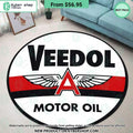 Veedol Motor Oil Hot Rod Round Rug